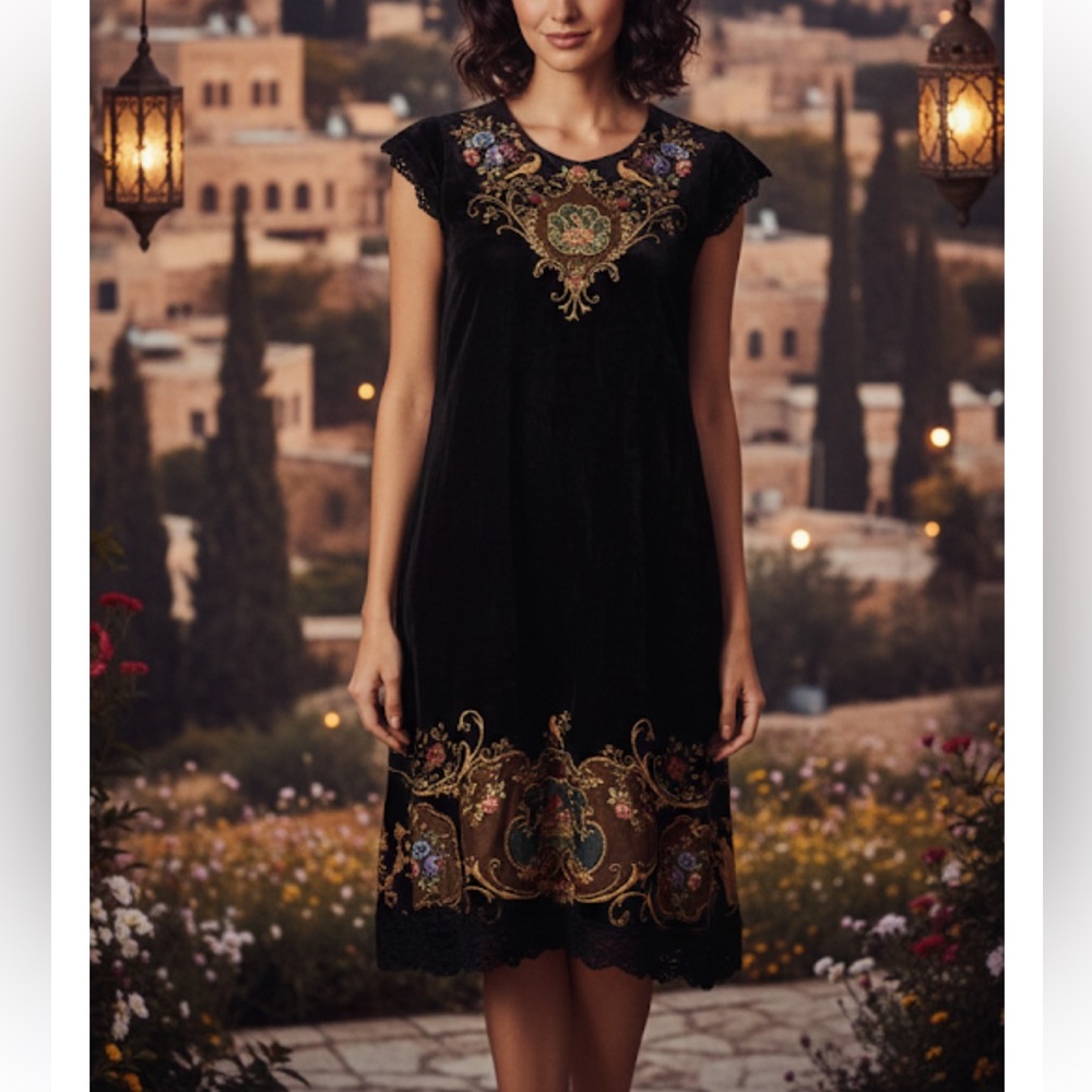 MICHAL NEGRIN DRESS WITH SWAROVSKI CRYSTALS 
SIZE XXL